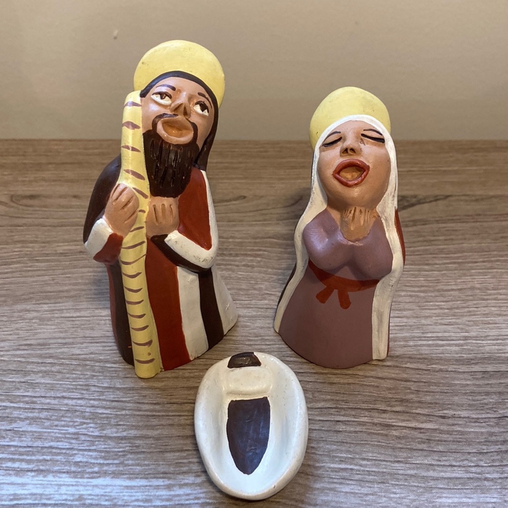 Ciap Peru terra cotta figurines nativity folk art